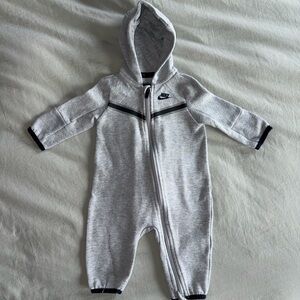 Nike Gray Kids Zip One Piece
